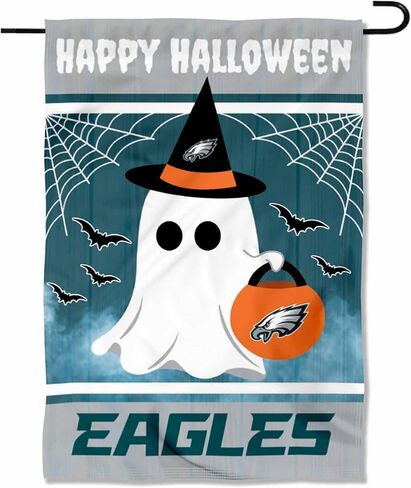 Philadelphia Eagles Happy Halloween Garden Flag Double Sided Banner in Saudi Arabia