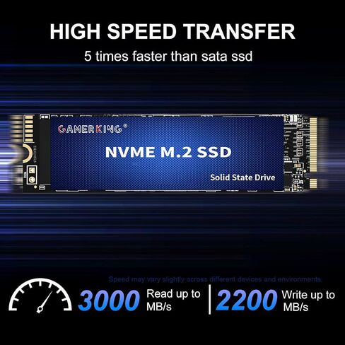 GAMERKING 128GB M.2 NVME SSD 2280 PCIe 3.0 Gen3 x4, Internal Solid State Drive up to 1800MB/s 3D NAND Flash M Key Low Power Consumption Disk, Upgrade Storage for Desktop, Laptop in Saudi Arabia