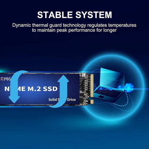 GAMERKING 128GB M.2 NVME SSD 2280 PCIe 3.0 Gen3 x4, Internal Solid State Drive up to 1800MB/s 3D NAND Flash M Key Low Power Consumption Disk, Upgrade Storage for Desktop, Laptop in Saudi Arabia