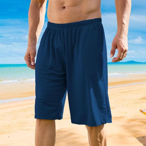 Mens Athletic Running Shorts 1 Pack Quick Dry with Pockets Workout Gym Shorts for Men Mesh Swim Trunks Pajama Board in Saudi Arabia