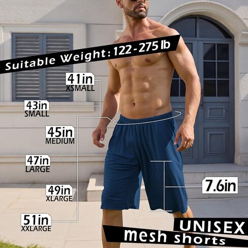 Mens Athletic Running Shorts 1 Pack Quick Dry with Pockets Workout Gym Shorts for Men Mesh Swim Trunks Pajama Board in Saudi Arabia