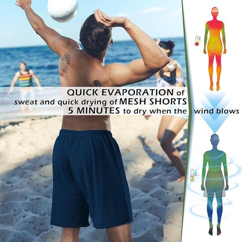 Mens Athletic Running Shorts 1 Pack Quick Dry with Pockets Workout Gym Shorts for Men Mesh Swim Trunks Pajama Board in Saudi Arabia