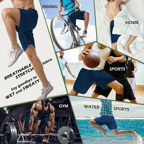 Mens Athletic Running Shorts 1 Pack Quick Dry with Pockets Workout Gym Shorts for Men Mesh Swim Trunks Pajama Board in Saudi Arabia