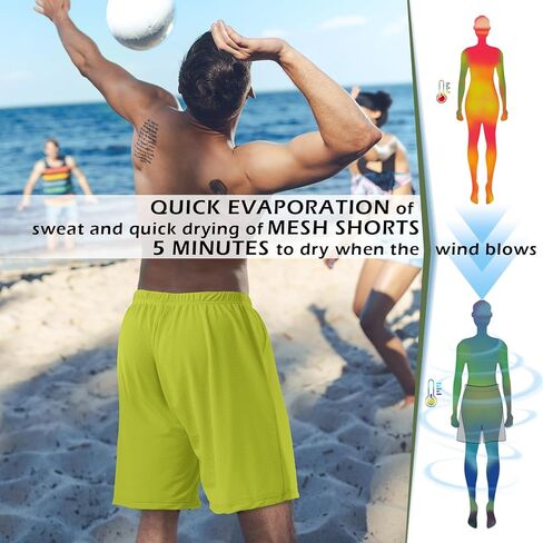 Mens Athletic Running Shorts 1 Pack Quick Dry with Pockets Workout Gym Shorts for Men Mesh Swim Trunks Pajama Board in Saudi Arabia