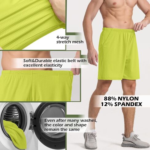 Mens Athletic Running Shorts 1 Pack Quick Dry with Pockets Workout Gym Shorts for Men Mesh Swim Trunks Pajama Board in Saudi Arabia