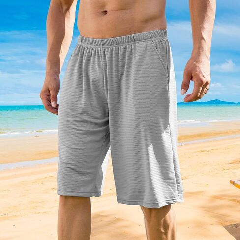 Mens Athletic Running Shorts 1 Pack Quick Dry with Pockets Workout Gym Shorts for Men Mesh Swim Trunks Pajama Board in Saudi Arabia