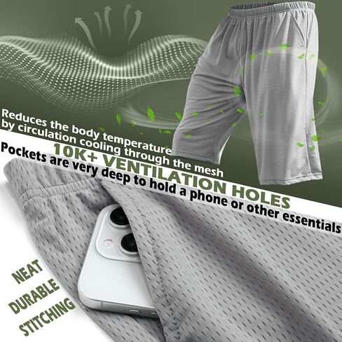 Mens Athletic Running Shorts 1 Pack Quick Dry with Pockets Workout Gym Shorts for Men Mesh Swim Trunks Pajama Board in Saudi Arabia