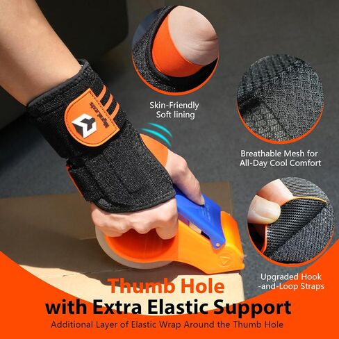 2 Pack Carpal Tunnel Wrist Brace [2025 Upgraded Adjustable Straps & Elastic Thumb Hole] Soft Breathable Night Support Wrist Brace for Pain Relief Tendonitis, Sprain, Arthritis - Left & Right (Size: M) in Saudi Arabia