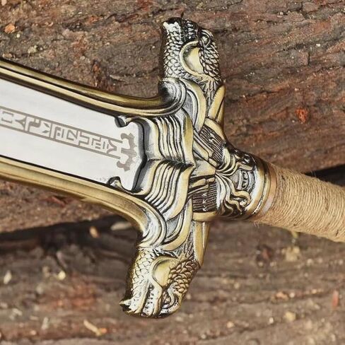 Conan the Barbarian Real Sword ، 42 '' Conan Conan Atlantean Sword 1095 تجهيزات نحاسية من الصلب الكربوني ، تانغ كامل ، غمد الجلد Viking Sword Sword Sword 7.5 رطل الهدايا للرجال (Conan Fodor Sword) in Kuwait
