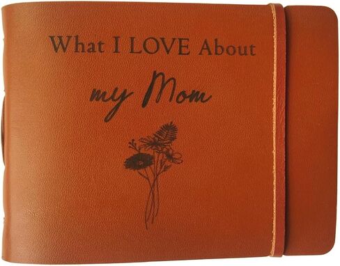 Handmade Leather What I Love About You Mom Journal Book to Fill In – Pocket Size Sentimental Gift for Mom, Mother, Stepmother – Cute Fill in the Blank Love Mom Book for Mother’s Day, 50 Prompts in Saudi Arabia