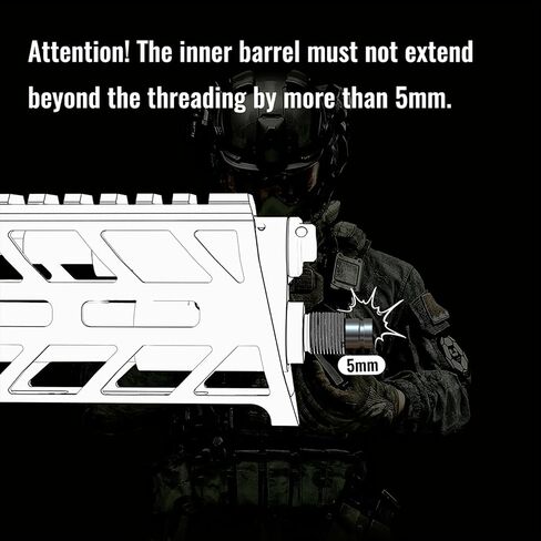 وحدة تتبع Airsoft مقاس 14 مم CCW، وحدة تتبع العاصفة، محاكي فلاش كمامة Spitfire التكتيكي لـ Airsoft وGel Blaster in Saudi Arabia
