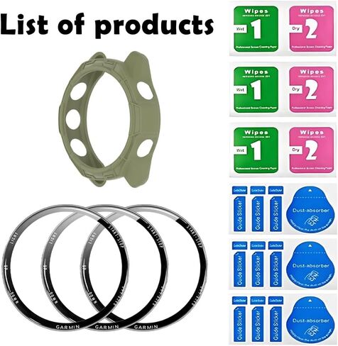 حامي شاشة الساعة +غطاء حالة مشاهدة Garmin Forerunner 970 ، [3-PCS] Film Film Film و TPU 3D و TPU ، مضاد للخلع ، خالي من الفقاعات ، حماية صافية ، صدمة ، صدمة (أسود) in Saudi Arabia