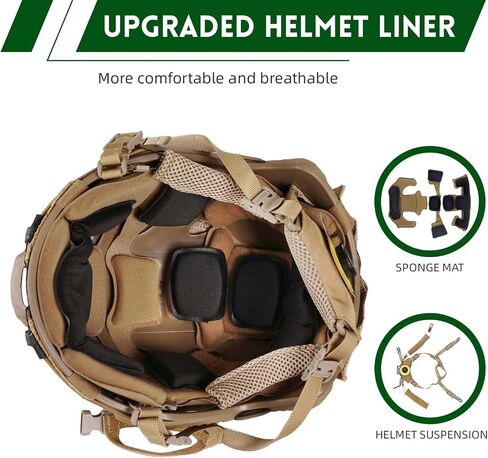 Adjustable Tactical Helmet with Counterweight Pouch & Cover for Airsoft, Cosplay, Military Gear in Saudi Arabia