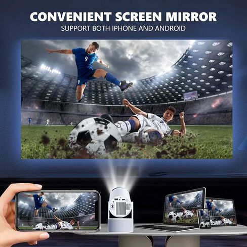 جهاز عرض صغير ، جهاز عرض محمول مع WiFi 6 و Bluetooth 5.4 ، 170 ANSI 4K HD MOVIER ، متوافق مع الهاتف ، عصا التلفزيون ، الكمبيوتر المحمول ، HDMI ، USB للفيلم Home Outdoor ، HY300 Pro+ in Kuwait