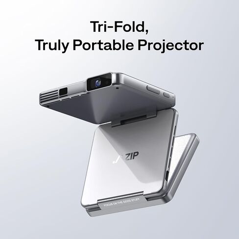 Aurzen Zip Tri-Fold DLP DLP حقًا جهاز عرض مصغر ، وحجم الجيب ، وتركيز الصفر ، والنسخة المتطابقة على الشاشة بنقرة واحدة ، ووضع شاشة كاملة ، وشحن سريع من النوع C ، وبطارية 5000 مللي أمبير في الهواء الطلق ، وجهاز عرض محمول داخلي في الهواء الطلق ، والذهب ، in Kuwait