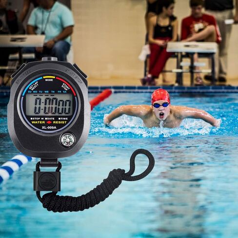 2 Pack Digital Stopwatch Timer: شاشة كبيرة متعددة الوظائف تتوقف عن المشاهدة للمدربين الرياضيين السباحة المسبقين للياقة البدنية الحكام الإلكترونية مع إنذار وقت تقسيم اللفة للأطفال البالغين in Kuwait
