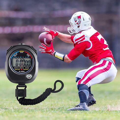 2 Pack Digital Stopwatch Timer: شاشة كبيرة متعددة الوظائف تتوقف عن المشاهدة للمدربين الرياضيين السباحة المسبقين للياقة البدنية الحكام الإلكترونية مع إنذار وقت تقسيم اللفة للأطفال البالغين in Kuwait