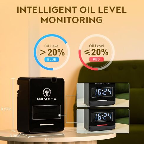 الناشر بدون ماء - نظام HVAC ، ناشر الزيت الأساسي غرفة كبيرة ، تغطية 3000 قدم مربع ، مراقبة مستوى الزيت الذكي ، التحكم في بلوتوث ، ناشر جمع الفنادق ، تقنية الهواء البارد للمنزل ، المكتب in Saudi Arabia