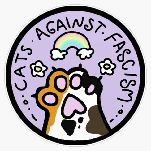 Cats Against Fascism Sticker Decal Vinyl Bumper Sticker Decal Waterproof 5" in Saudi Arabia