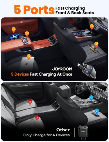 Retractable Car Charger 84W Car Charger USB C for iPhone 16 17 Pro Max Fast Charging [PD45W Dual Type C Cables] Car Accessories Cigarette Lighter Adapter for iPhone 17 Air 16 15 Pro Max, Samsung S25 in Saudi Arabia