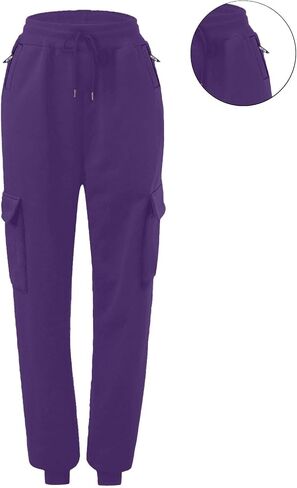 Cargo Sweatpants for Women Highwaisted Baggy Womens Joggers with Pockets Fall Hiking Wokrout Jounge Travel Sweat Pants in Saudi Arabia