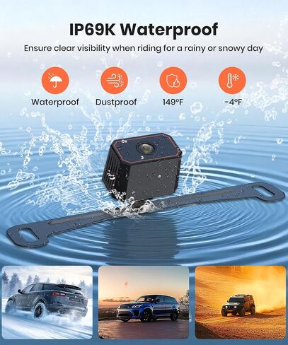 AUTO-VOX Wireless Backup Camera: 5" 1080P HD Dual-Channel Monitor, Easy Installation,Stable Digital Transmission Signal,IP69K Waterproof Night Vision Back Up Camera for Truck,SUV,Pickup,Car,Trailer in Saudi Arabia