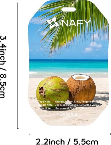 Nafy Air طالب السيارة معطر الهواء 4 حزمة. يوفر بطاقة Hanging رائحة طويلة الأمد للسيارات أو المنزل - ملفوف بشكل فردي (كولونيا) in Kuwait