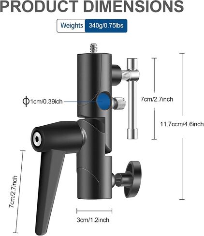 WELLMAKING U-Shape Camera Flash Mount Bracket for Video Studio Light in Kuwait