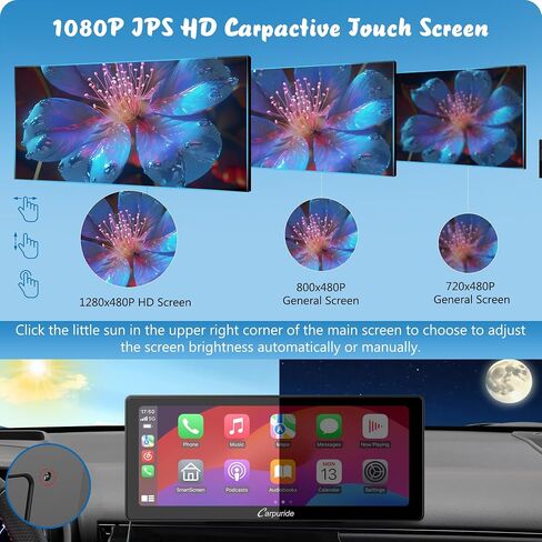 شاشة Carpuride W903S Wireless Carplay & Android Auto مع 3 قناة Dash Cam ، 4K الأمامية والخلفية 1080 بكسل ، 1080 بكسل كاميرا كابينة الأشعة تحت الحمراء للسيارات مع بطاقة 64 جيجابايت ، تسجيل حلقة ، بلوتوث in Kuwait