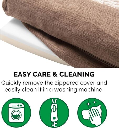 سرير الكلب في Furhaven Memory Foam للكلاب الكبيرة مع مدافع قابلة للإزالة وغطاء قابل للغسل ، للكلاب التي يصل إلى 95 رطلاً - أريكة مبطن - البحرية (الأزرق) ، Jumbo/ XL in Saudi Arabia