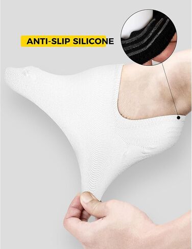 No Show Socks Womens Men Ankle Socks Short Low Cut Invisible Liner Non Slip Casual Athletic Boat Socks 6 Pairs in Saudi Arabia