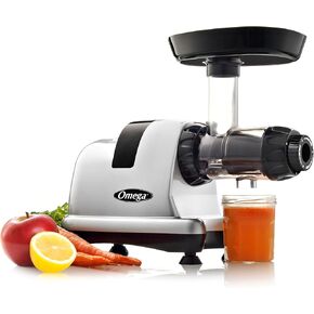 اوميجا عصارة J8006HDBLK بطيئة المضغ البارد للخضروات والفواكه ونظام التغذية، ثلاثية المراحل، اسود in Kuwait