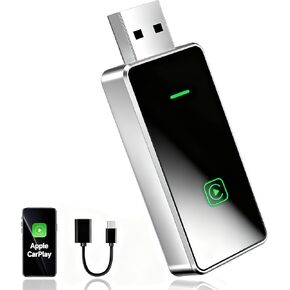 Mini Wireless Carplay Adapter for iPhone, 2025 2 in 1 Stable Universal carplay Adapter, Fast Convert Factory Wired to Wireless CarPlay in Saudi Arabia