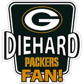 Siskiyou Sports NFL Green Bay Packers Die-Hard Fan Auto Decal, Team Colors, One Size in Kuwait