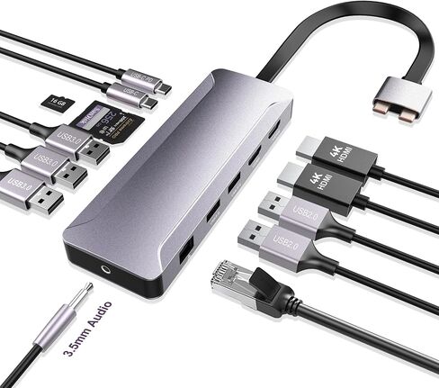 USB C HUB 10GBPS ، USB C Flitter مع إخراج الفيديو 4K@60Hz ، شحن تسليم الطاقة 100W ، نقل البيانات ، محول Multiport USB4 HUB لـ MacBook Pro/Air ، iPad Pro ، Mac Mini والمزيد من الأجهزة C in Kuwait