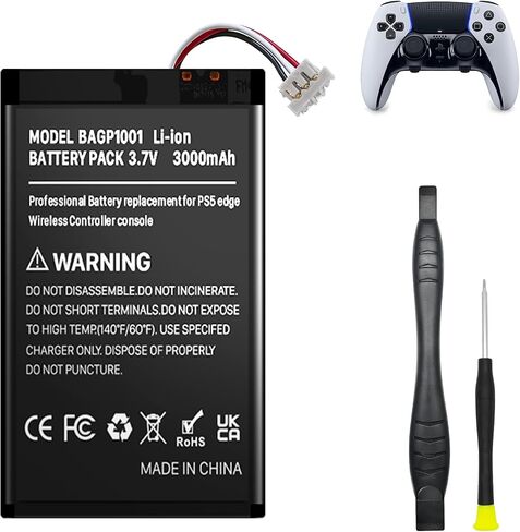 WAVYPO 2-Pack 3000mAh Battery for PS5 DualSense Edge,Upgraded High Capacity DualSense Ddge Battery Replacement ＋ Tool Kit in Saudi Arabia