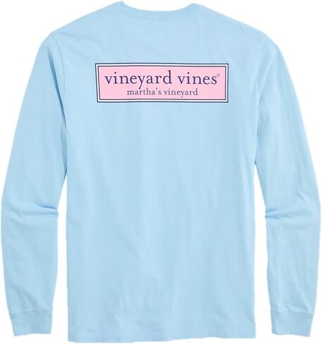 vineyard vines Men's Classic Logo Box Long-Sleeve Pocket Tee in Saudi Arabia