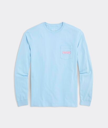 vineyard vines Men's Classic Logo Box Long-Sleeve Pocket Tee in Saudi Arabia