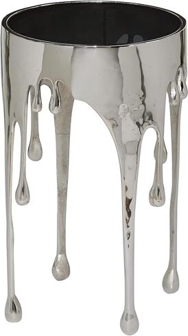 Deco 79 Metal Metal Abstract Abstract Table مع تصميم ذوبان وأعلى من الزجاج المظلل ، 16 '× 16' × 25 '، الذهب in Saudi Arabia