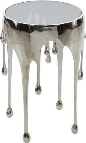 Deco 79 Metal Metal Abstract Abstract Table مع تصميم ذوبان وأعلى من الزجاج المظلل ، 16 '× 16' × 25 '، الذهب in Saudi Arabia