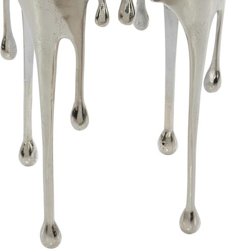 Deco 79 Metal Metal Abstract Abstract Table مع تصميم ذوبان وأعلى من الزجاج المظلل ، 16 '× 16' × 25 '، الذهب in Saudi Arabia