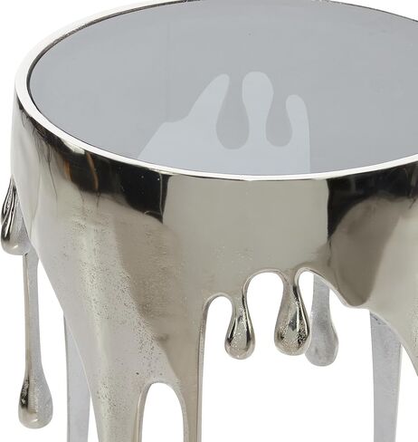 Deco 79 Metal Metal Abstract Abstract Table مع تصميم ذوبان وأعلى من الزجاج المظلل ، 16 '× 16' × 25 '، الذهب in Saudi Arabia