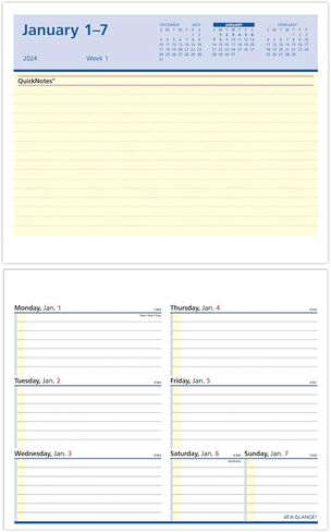 AT-A-GLANCE 2026 Desk Calendar Refill, Weekly, 5.5" x 7", Flip-A-Week with QuickNotes (SW7065026) in Kuwait