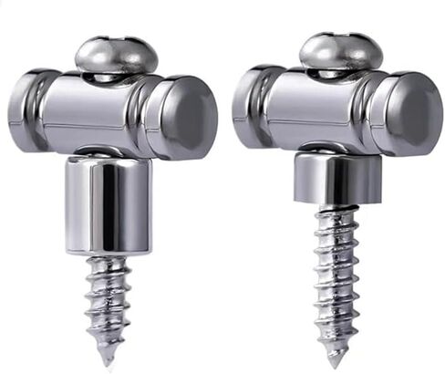 مثبتات سلسلة أسطوانة الجيتار، دليل السلسلة، مجموعة مكونة من قطعتين من أشجار سلسلة الكروم، للجيتار الكهربائي (فضي) in Kuwait