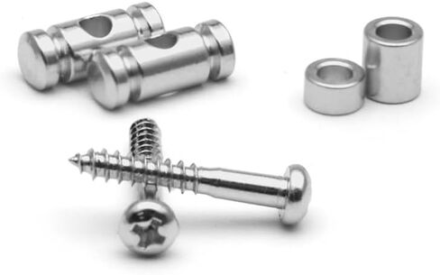 مثبتات سلسلة أسطوانة الجيتار، دليل السلسلة، مجموعة مكونة من قطعتين من أشجار سلسلة الكروم، للجيتار الكهربائي (فضي) in Kuwait