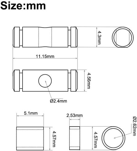 مثبتات سلسلة أسطوانة الجيتار، دليل السلسلة، مجموعة مكونة من قطعتين من أشجار سلسلة الكروم، للجيتار الكهربائي (فضي) in Kuwait