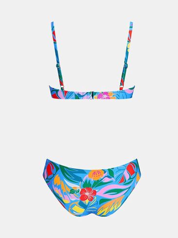 CUPSHE Women's Bikini Sets Two Piece Swimsuit V Wire Underwire Push Up Bathing Suit Mid Rise Back Hook Adjustable Straps in Saudi Arabia