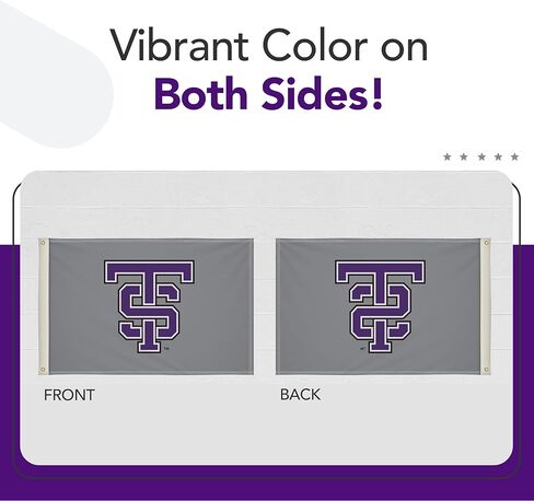 St. Thomas Tommies 2' x 3' College Sports Printed Flag - NCAA Licensed - Nylon - Tommies School Banner (Purple, White) in Kuwait