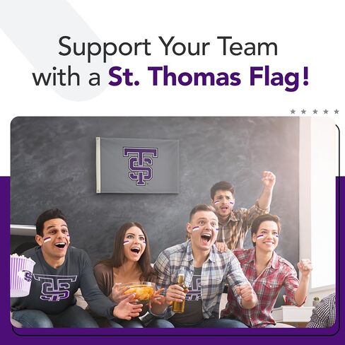 St. Thomas Tommies 2' x 3' College Sports Printed Flag - NCAA Licensed - Nylon - Tommies School Banner (Purple, White) in Kuwait
