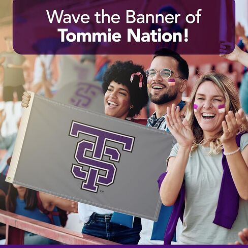 St. Thomas Tommies 2' x 3' College Sports Printed Flag - NCAA Licensed - Nylon - Tommies School Banner (Purple, White) in Kuwait